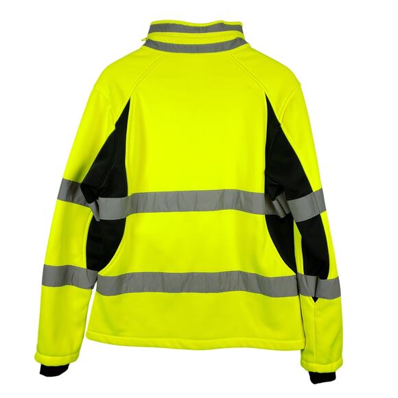 Utility Pro Women's UHV668 Hi-Vis Full-Zip Soft Shell Jacket Sz XL Yellow Black - Picture 10 of 15